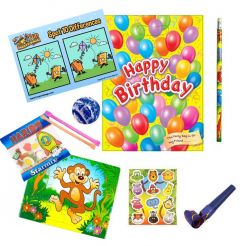 Happy Birthday Yellow Party Bag Contents