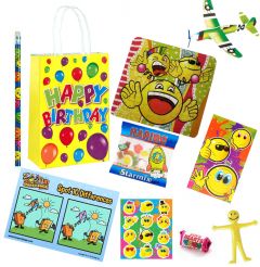 Happy Birthday Yellow Premium Pre Filled Party Bag Contents 