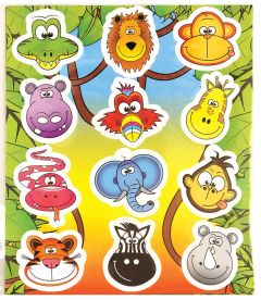 Jungle Themed Stickers - 10 Pack